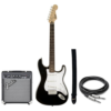 PACK II – Guitarra Squier Strat Negra con Fender 10G